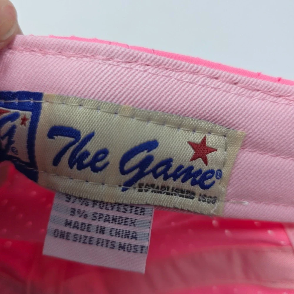 The Game Hat Womens OS Pink Embroidered Anchor State Logo Stretch Breathable NWT